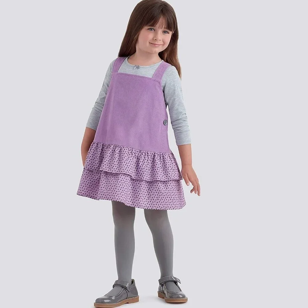 Simplicity Sewing Pattern S9196 Girls Ruffle Jumper Sizes 3-8‎ Uncut FF